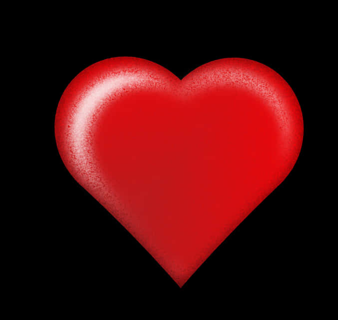 Red Heart Cliparton Black Background PNG Image