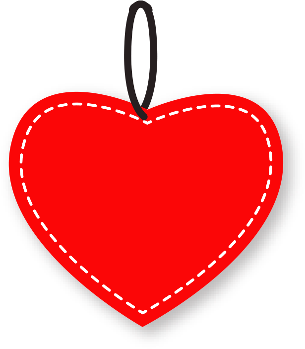 Red Heart Decoration Graphic PNG Image