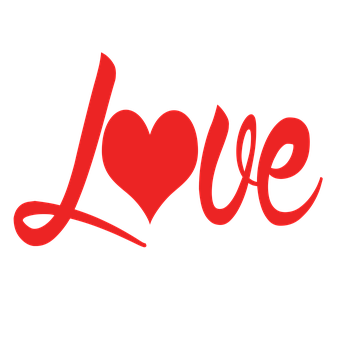 Red Heart Love Graphic PNG Image