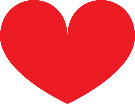 Red Heart Shape Graphic PNG Image