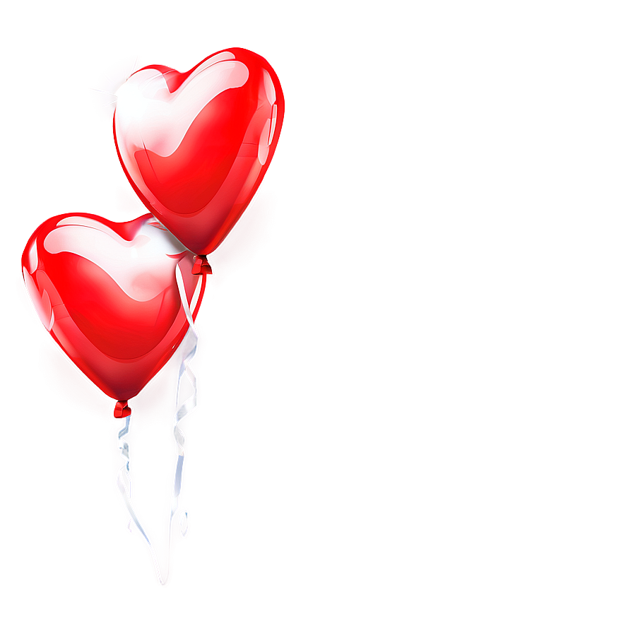 Red Hearts Balloons Graphic Png Ufx36 PNG Image