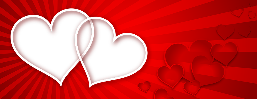 Red Hearts Love Background PNG Image