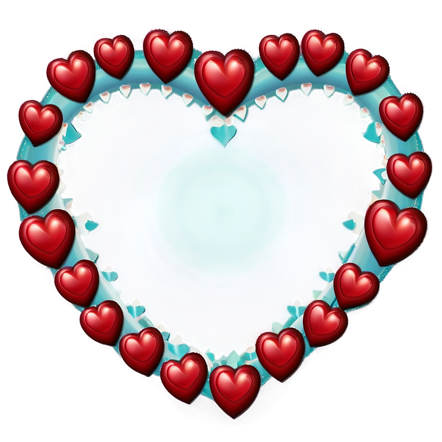 Red Hearts Valentines Frame Png Yfo PNG Image