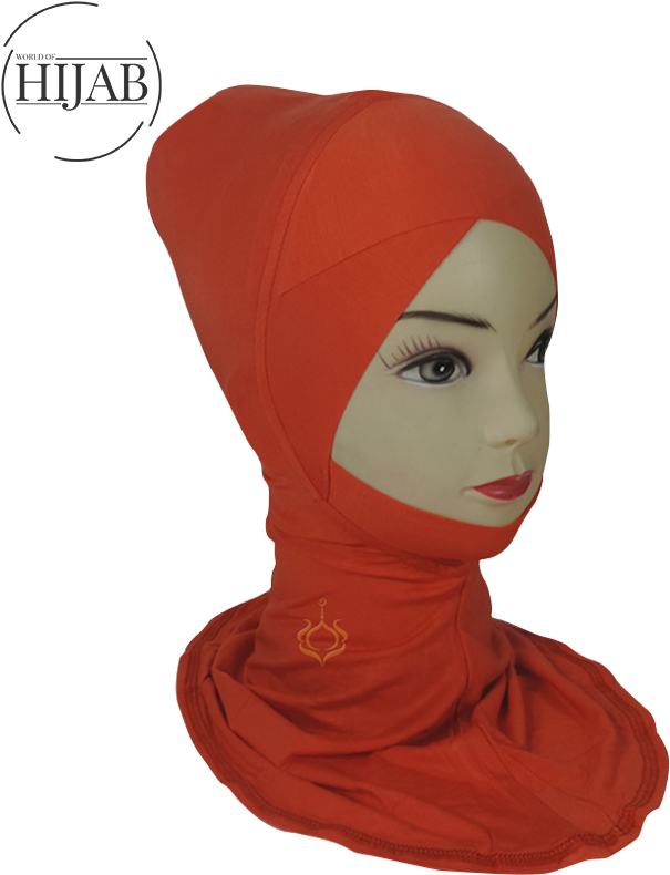 Red Hijab Mannequin Display PNG Image