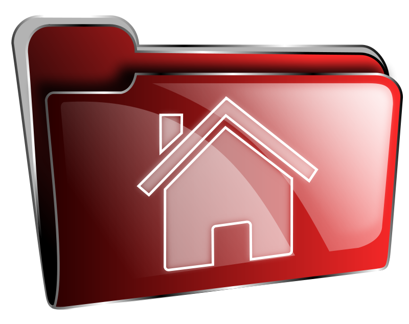 Red Home Folder Icon PNG Image