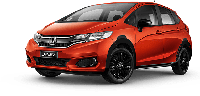 Red Honda Jazz Side View PNG Image