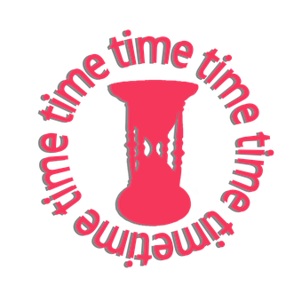 Red Hourglass Time Concept PNG Image