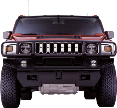 Red Hummer Front View PNG Image