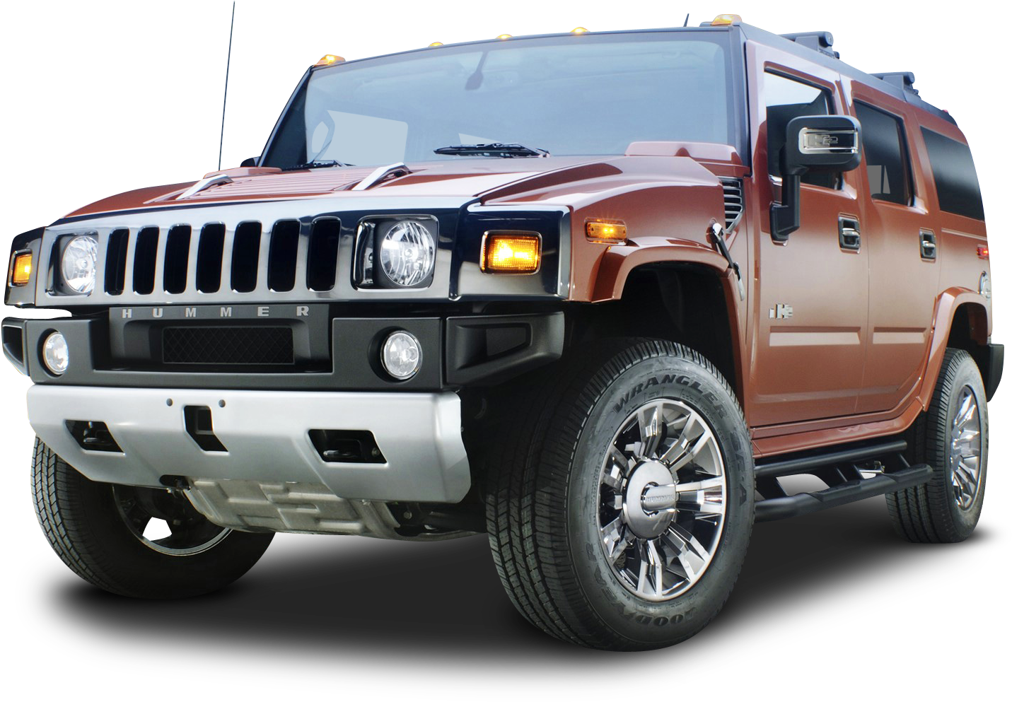 Red Hummer H2 S U V PNG Image