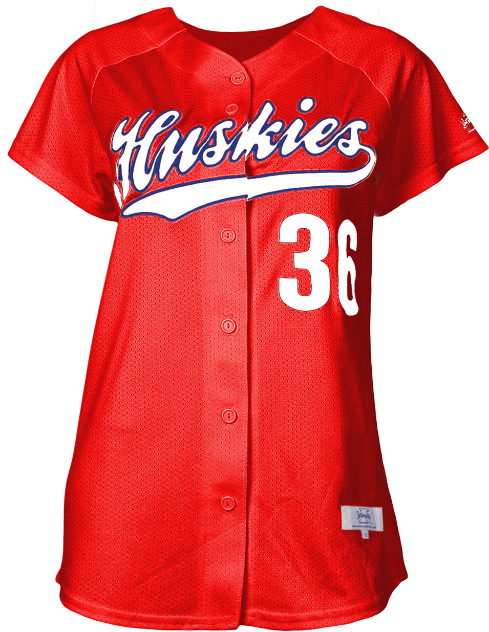 Red Huskies Baseball Jersey Number36 PNG Image