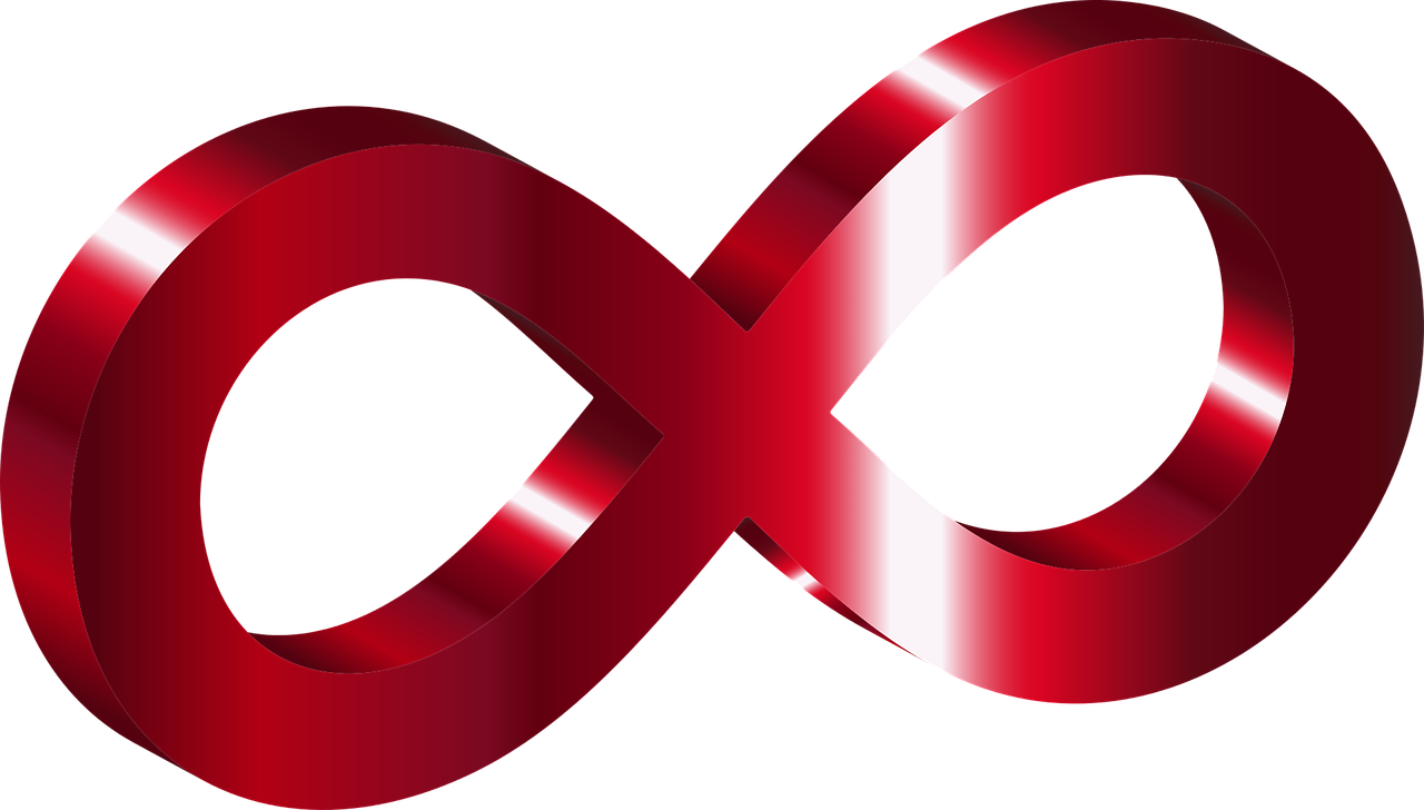 Red Infinity Symbol Graphic PNG Image