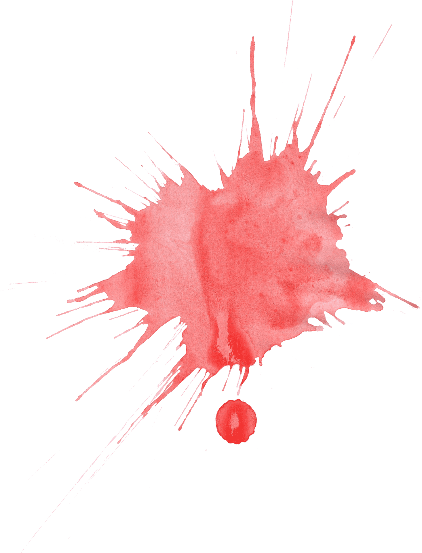 Red Ink Splash Texture PNG Image