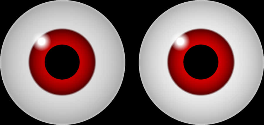 Red Iris Eyes Illustration PNG Image