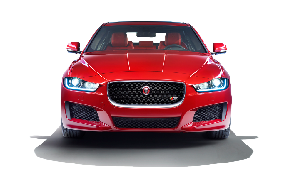 Red Jaguar X E Front View PNG Image