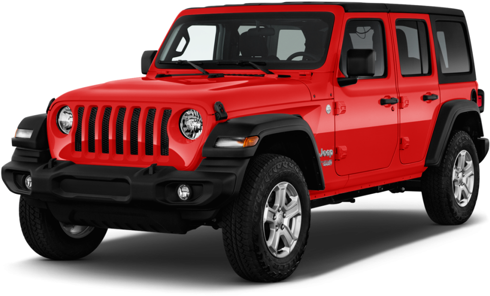 Red Jeep Wrangler Unlimited2023 PNG Image