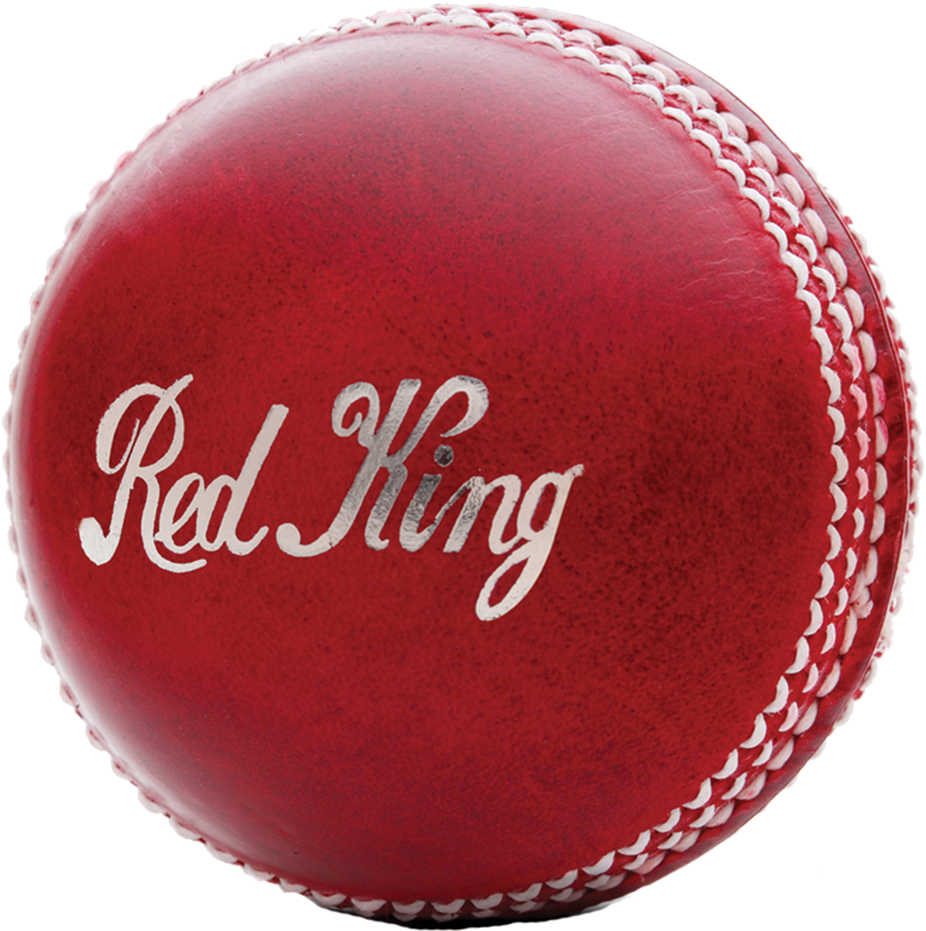 Red King Cricket Ball PNG Image