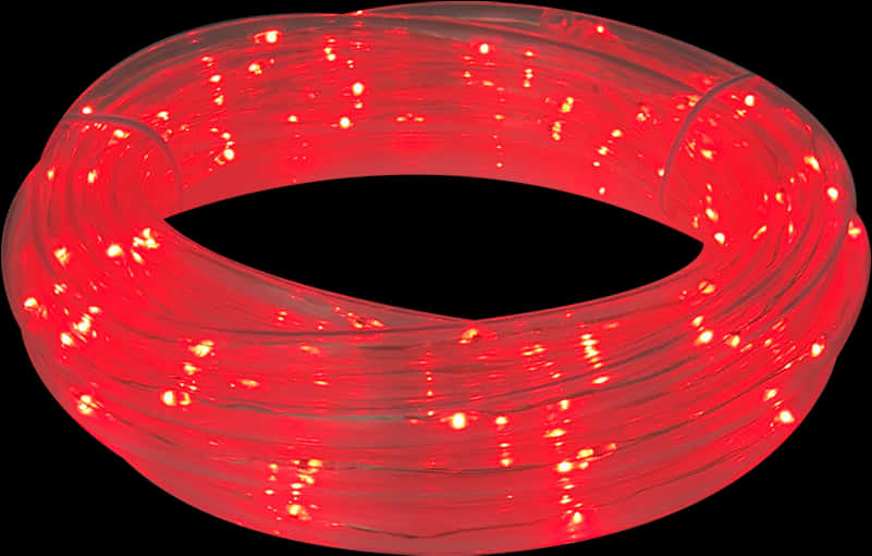 Red L E D Light Strip Coiled PNG Image