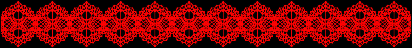 Red Lace Pattern Border PNG Image