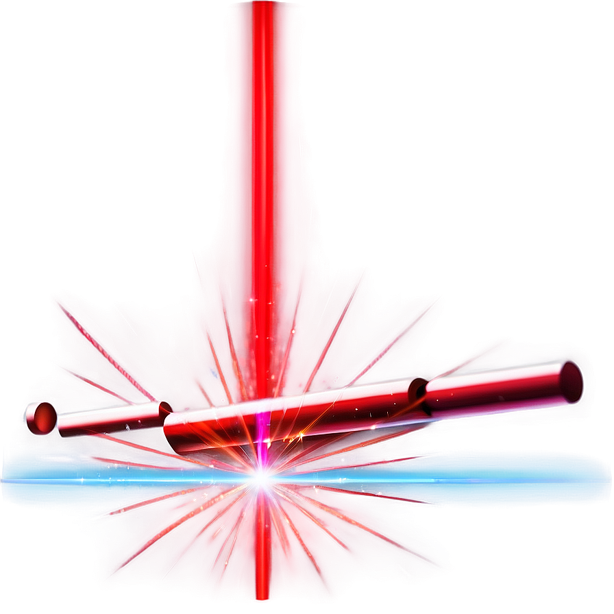 Red Laser Beam With Sparkles Png Sbs PNG Image