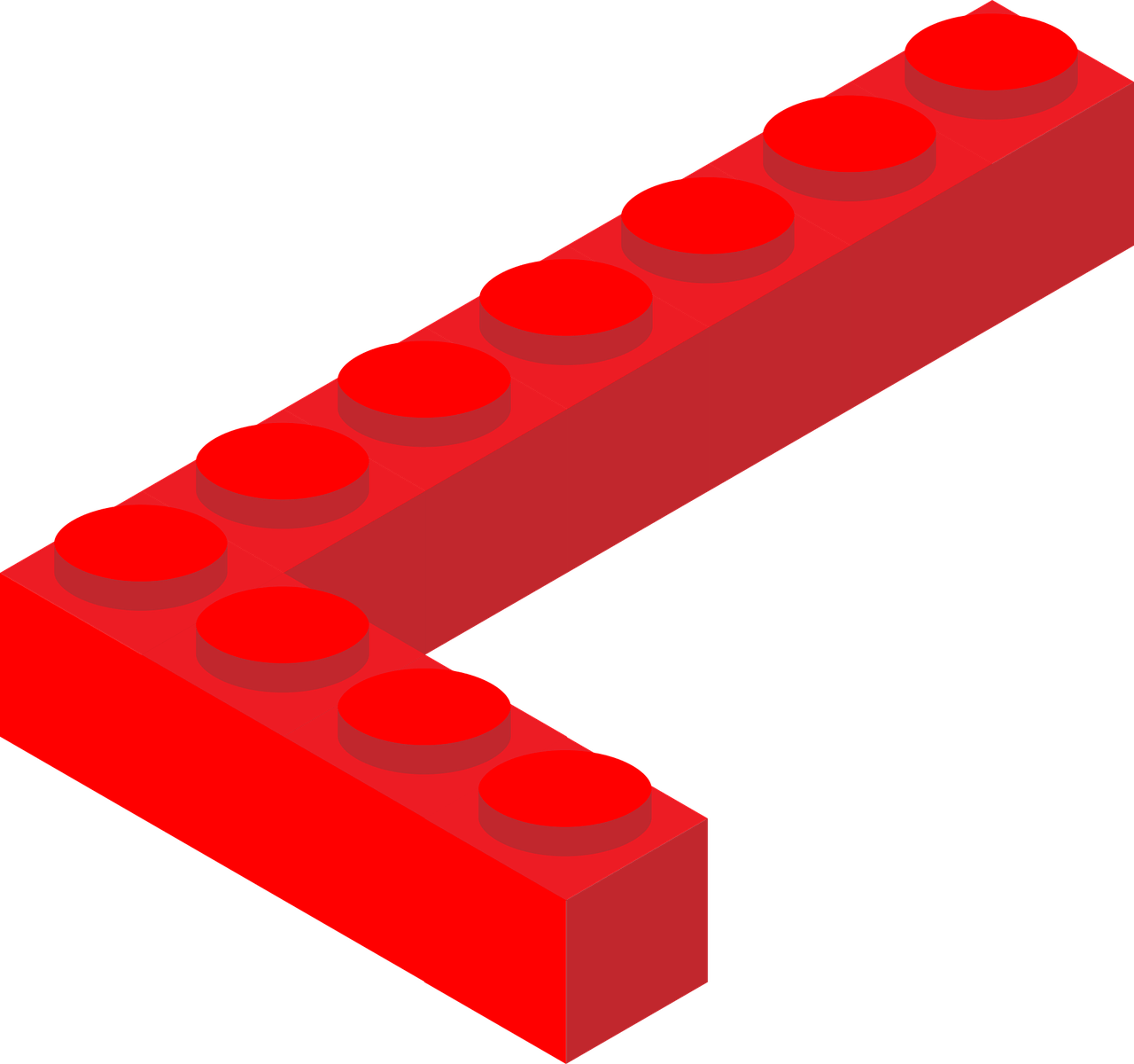 Red Lego Brick Letter L PNG Image