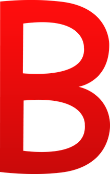 Red Letter B Graphic PNG Image