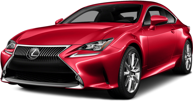 Red Lexus Coupe Luxury Car PNG Image