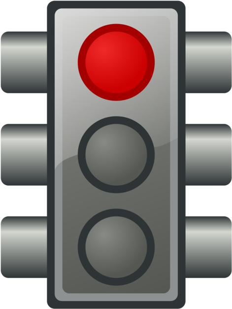 Red Light Traffic Signal Illustration.png PNG Image