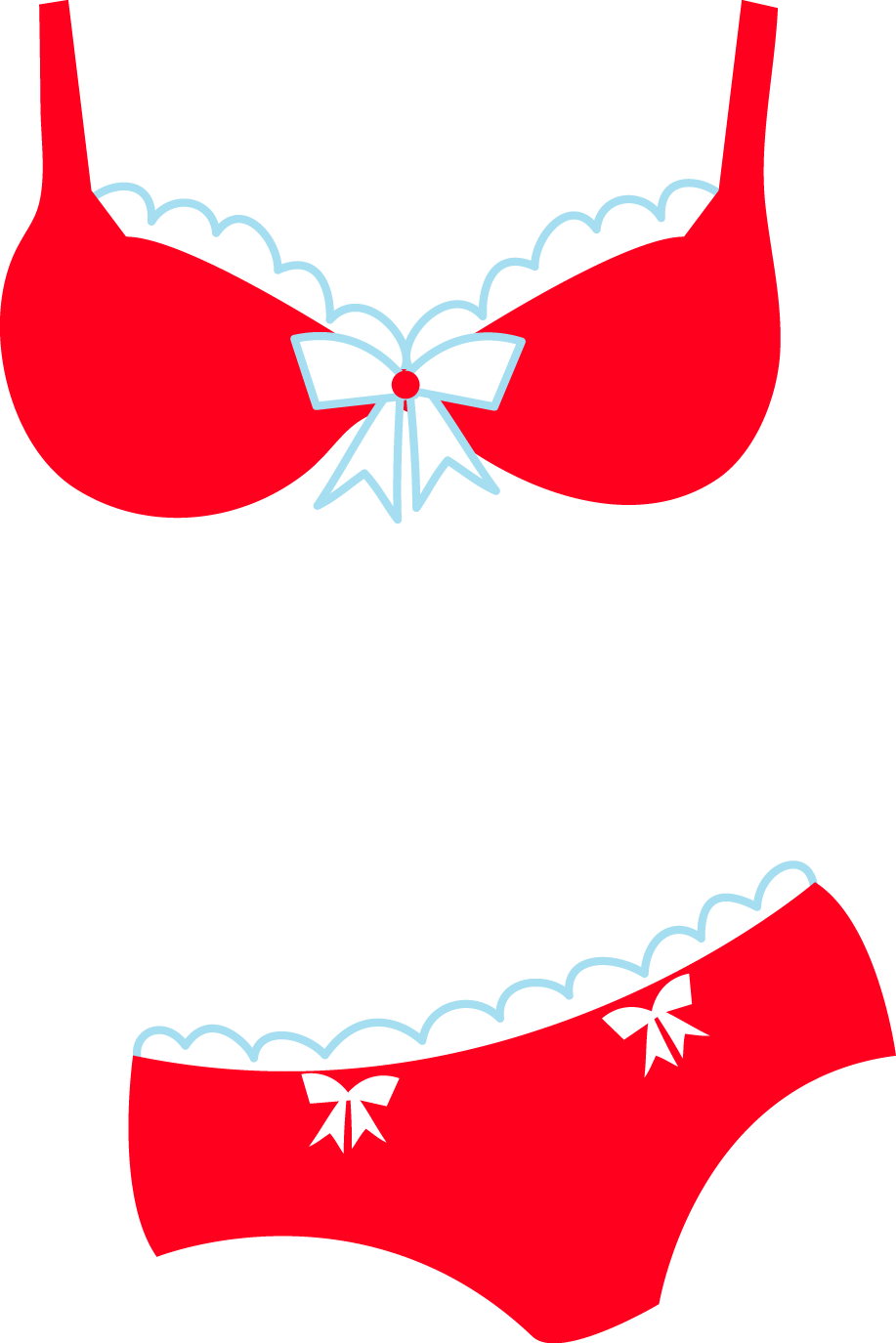 Red Lingerie Set Illustration PNG Image