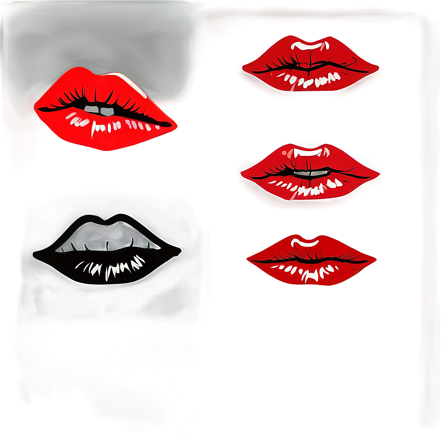 Red Lips Drawing Simple Png Bkp PNG Image