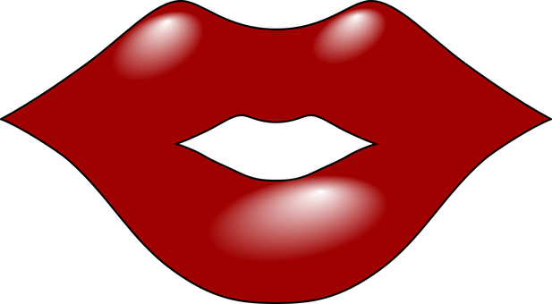 Red Lips Graphic Illustration PNG Image