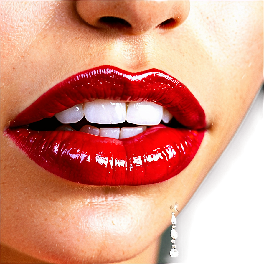 Red Lips Mural Design Png Cyu PNG Image