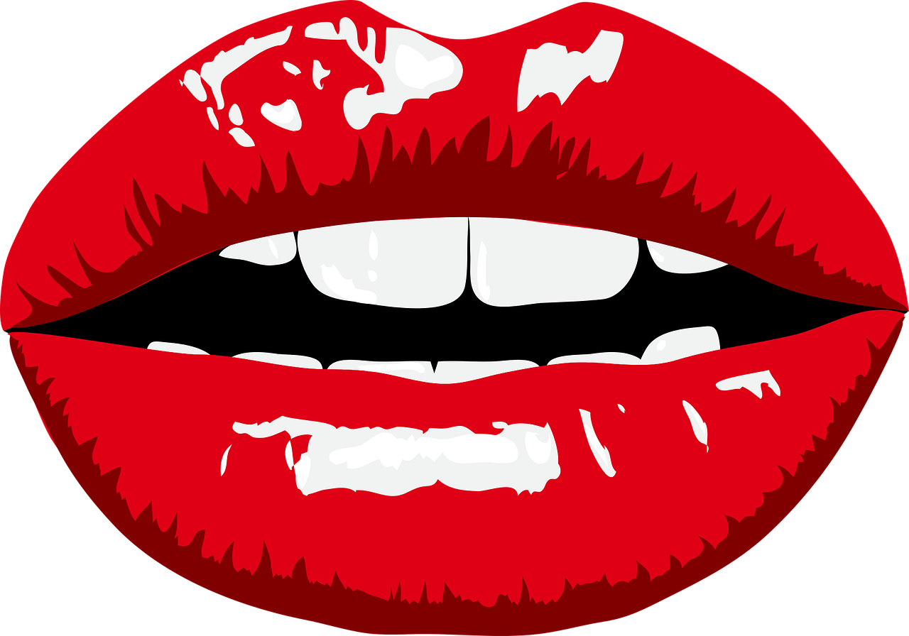 Red Lips Vector Art PNG Image