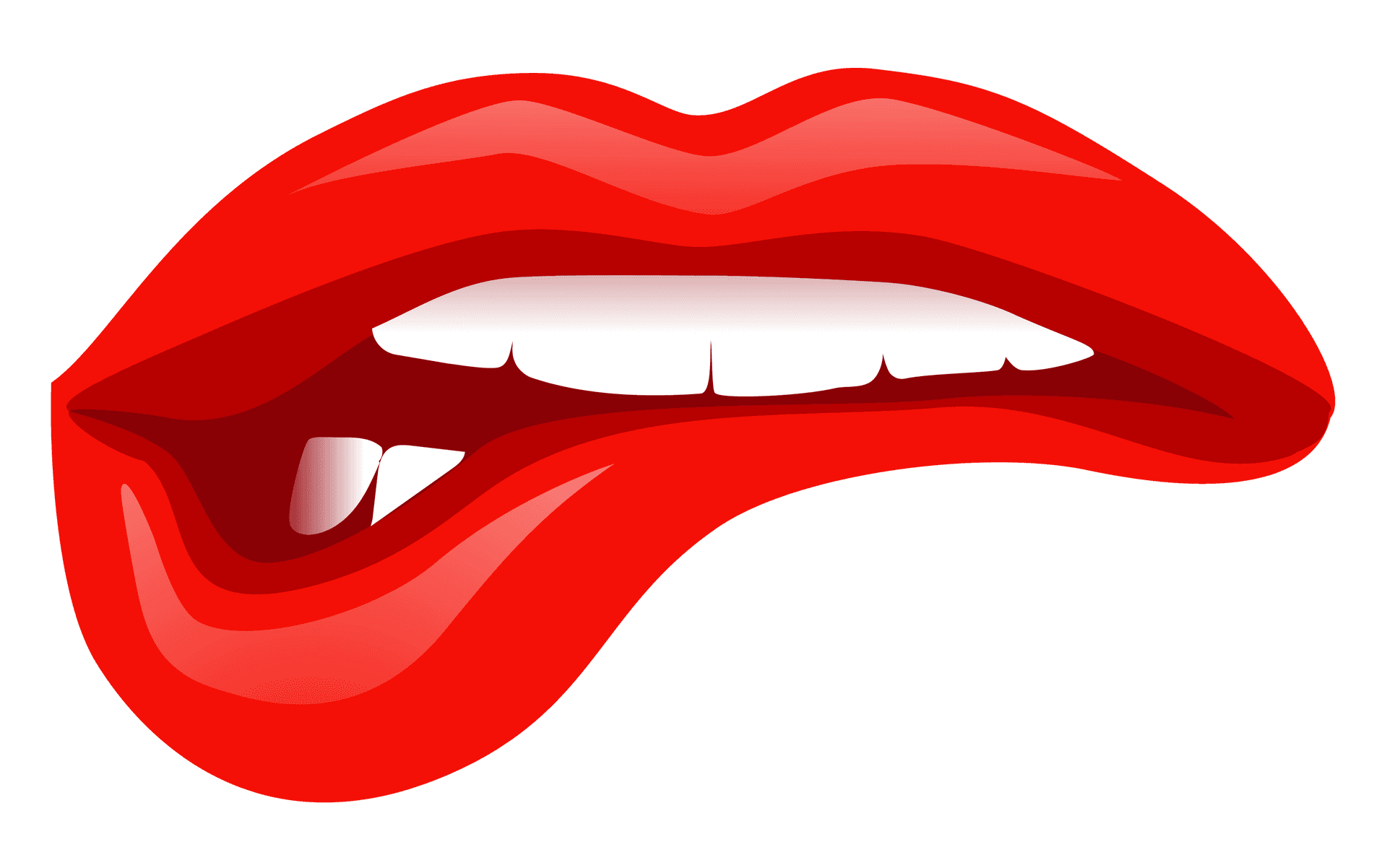 Red Lips Vector Illustration PNG Image