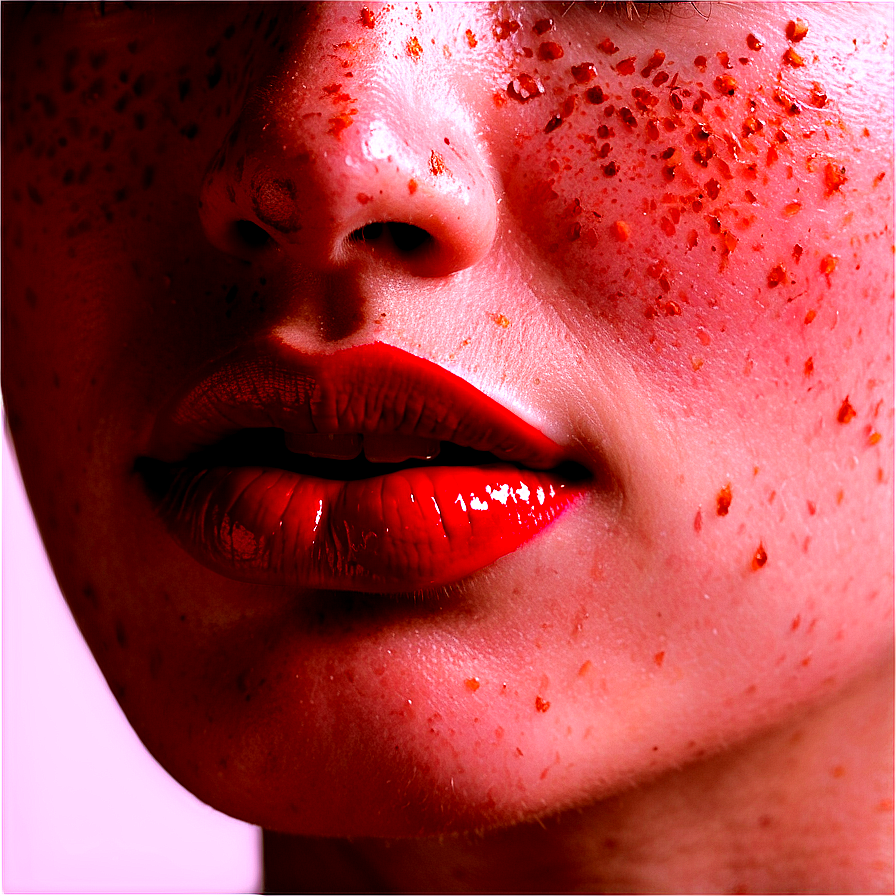 Red Lips With Freckles Png 06112024 PNG Image