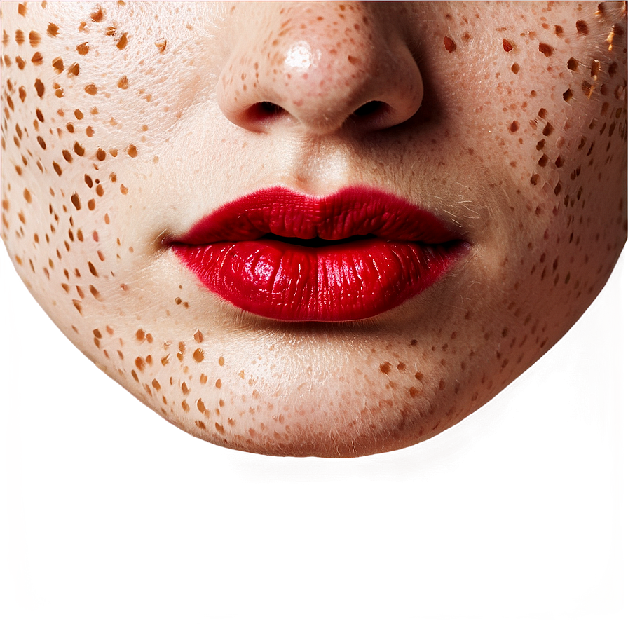 Red Lips With Freckles Png Dtv PNG Image