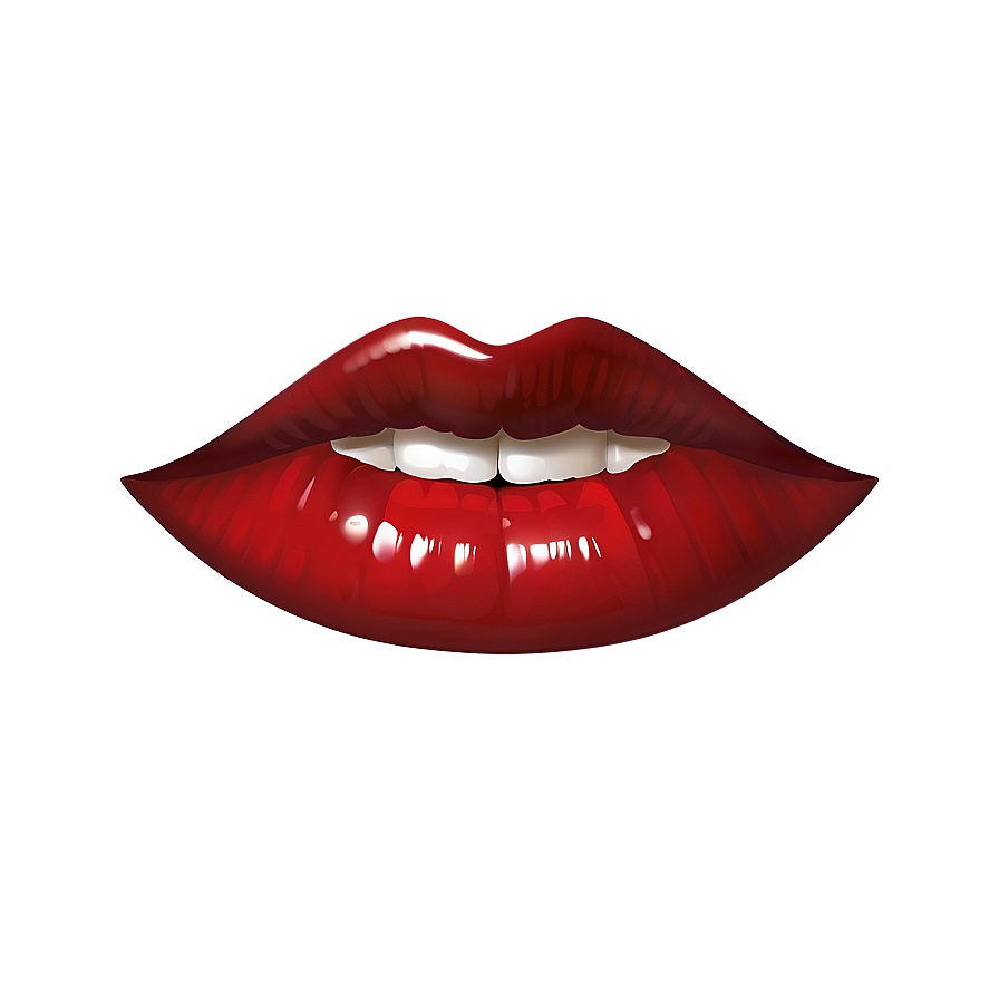 Red Lips With Teeth Png Kaw PNG Image