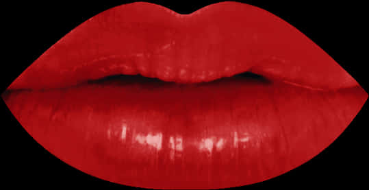 Red Lipstick Closeup PNG Image