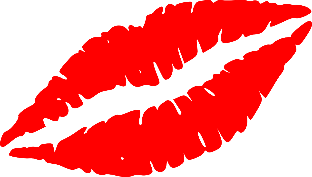 Red Lipstick Kiss Graphic PNG Image