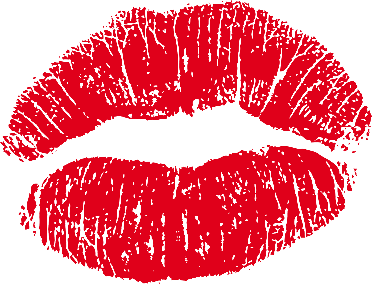 Red Lipstick Kiss Mark PNG Image