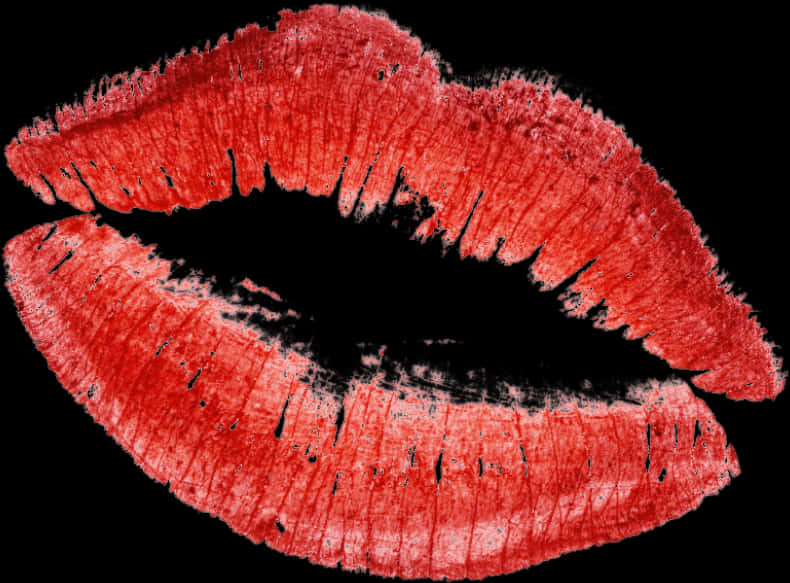 Red Lipstick Kiss Mark PNG Image