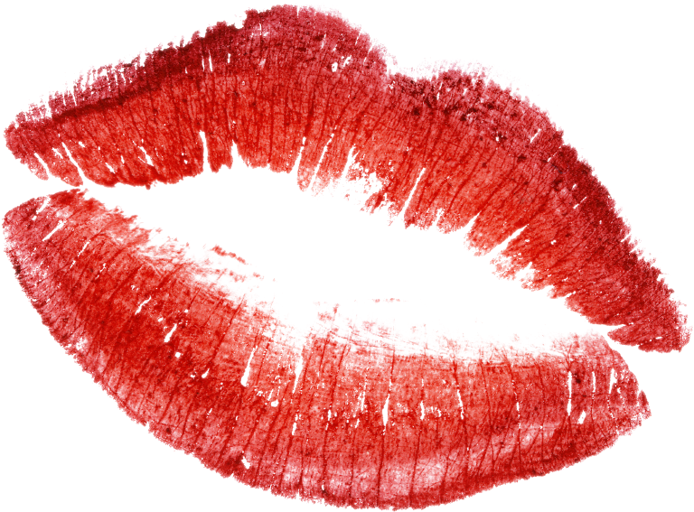 Red Lipstick Kiss Mark PNG Image