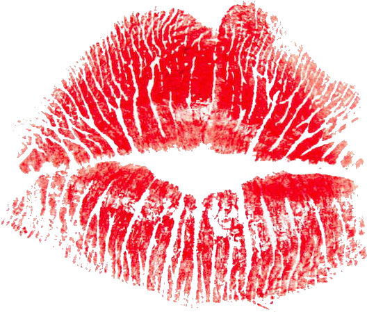 Red Lipstick Kiss Mark PNG Image