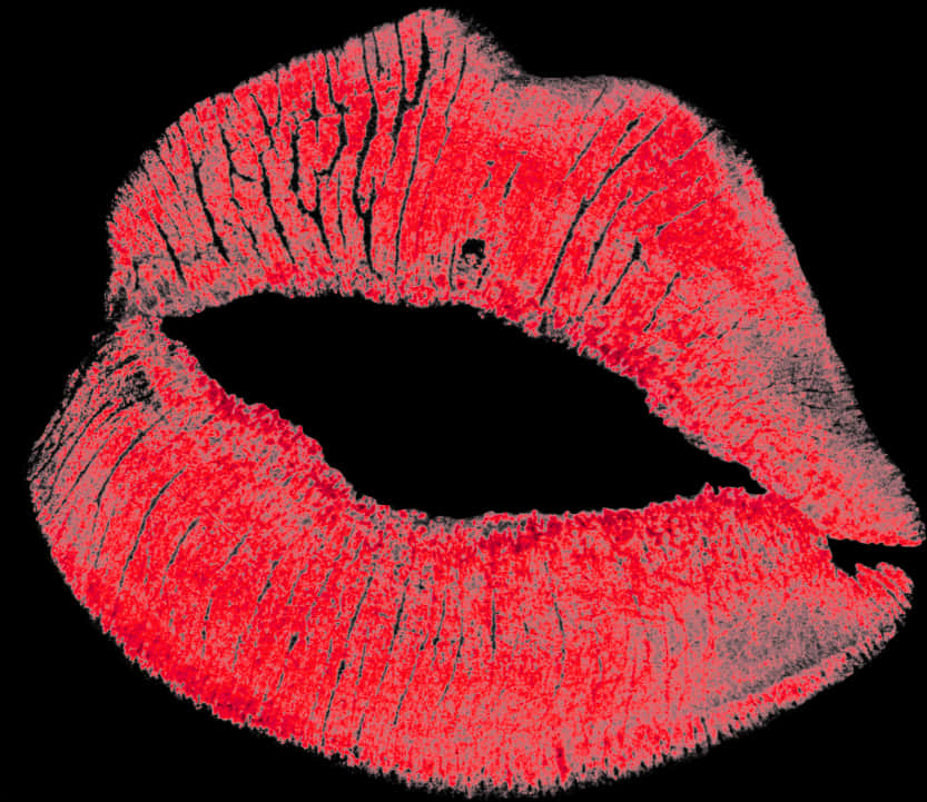 Red Lipstick Kiss Mark PNG Image