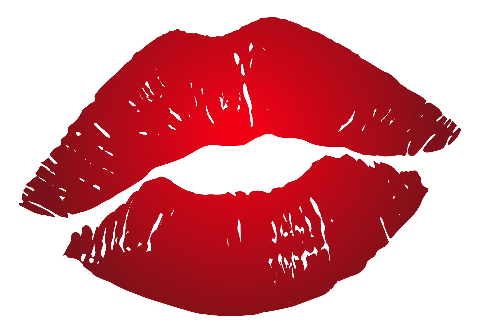 Red Lipstick Kiss Print PNG Image