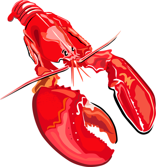 Red Lobster Illustration PNG Image