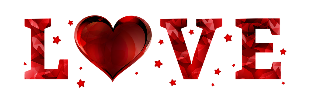 Red Love Heart Graphic PNG Image