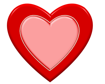 Red Love Heart Graphic PNG Image