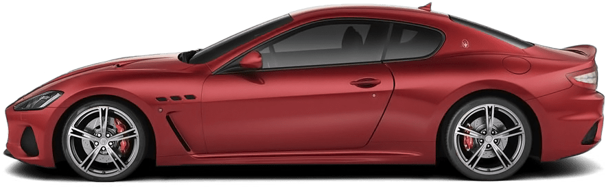 Red Maserati Gran Turismo Side View PNG Image