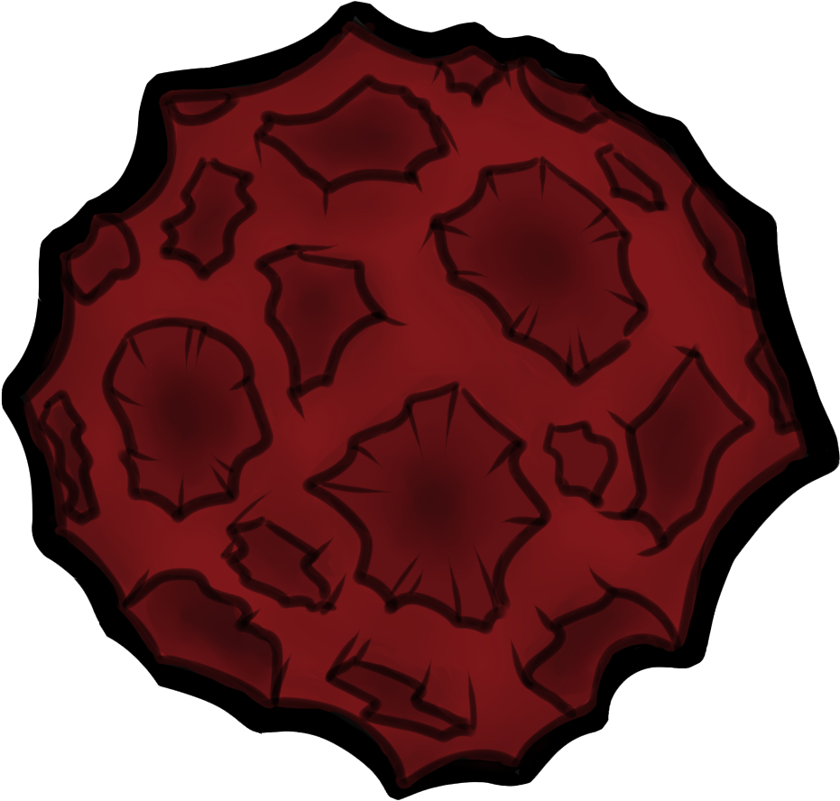 Red Meteorite Illustration PNG Image