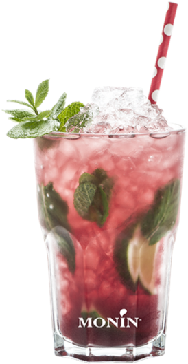 Red Mojito Cocktail Glass PNG Image